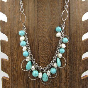 19" Unique Style Pearl Necklace Vintage Costume
